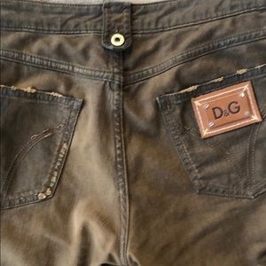 DG brown distressed jeans